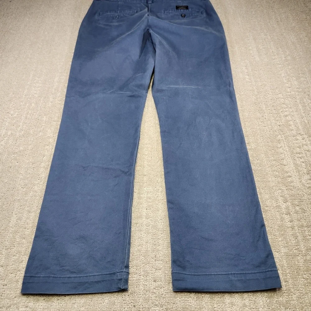 Banana Republic Pants Men 34x32 Aiden Chino Straight‎ Leg Fit Cotton Blue Lived